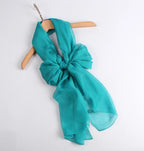 Rainbow Range| Large Silk Scarf Turquoise - Vshine Silk and Shine 