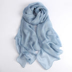 Rainbow Range| Large Silk Scarf Blue - Vshine Silk and Shine 