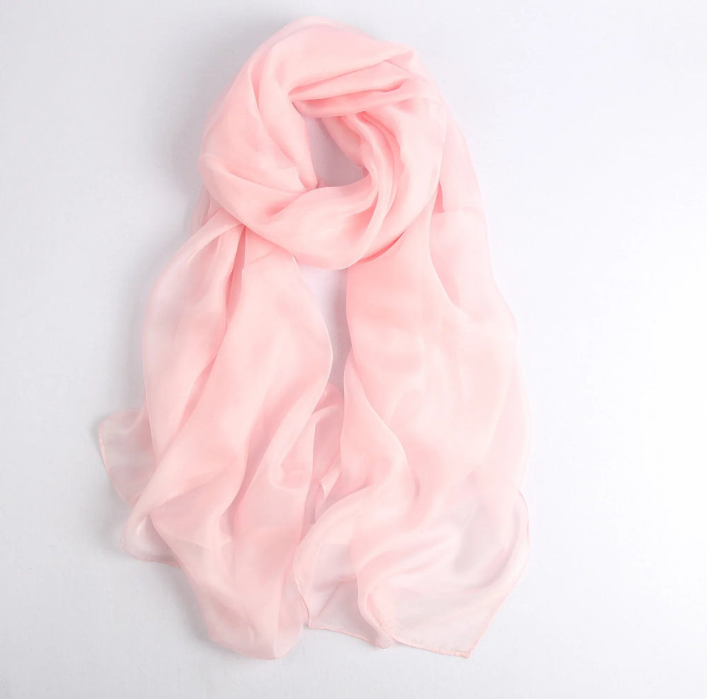 Rainbow Range| Large Silk Scarf Pink - Vshine Silk and Shine 