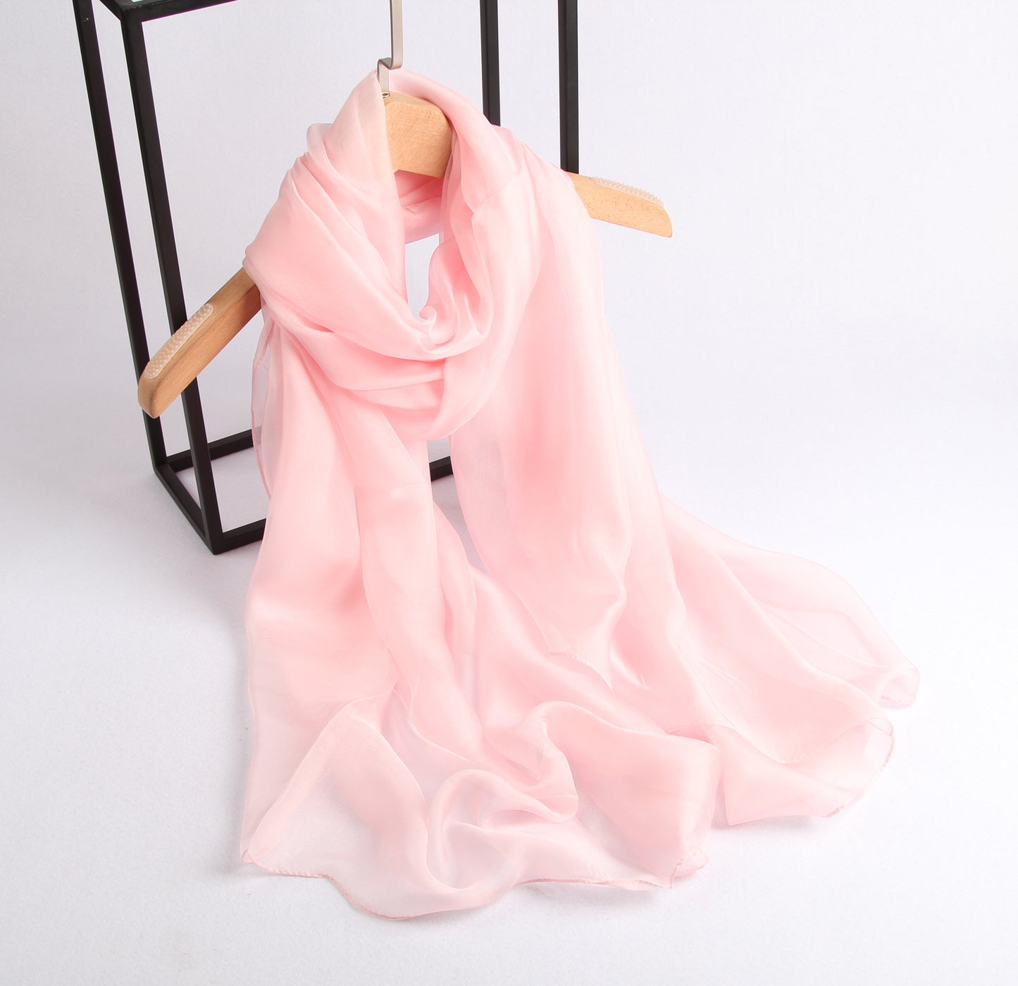Large Silk Scarf Pink - Vshine Silk and Shine Fashion Accessories