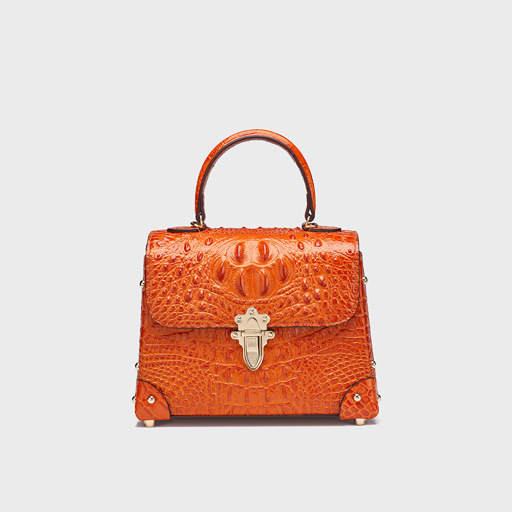 Vshine Silk and Shine Moc Cro Handbag Orange