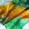 Oil Paint Silk Scarf| A Wheatfield with Cypresses - Vshine Silk and Shine 
