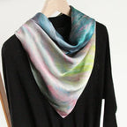 Oil Paint Silk Scarf| Sunset At Pourville Open Sea - Vshine Silk and Shine 