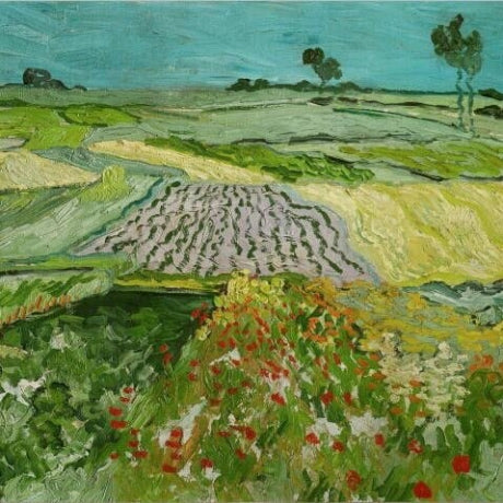 Oil Paint Silk Scarf| Wheat Fields near Auvers-sur-oise - Vshine Silk and Shine 