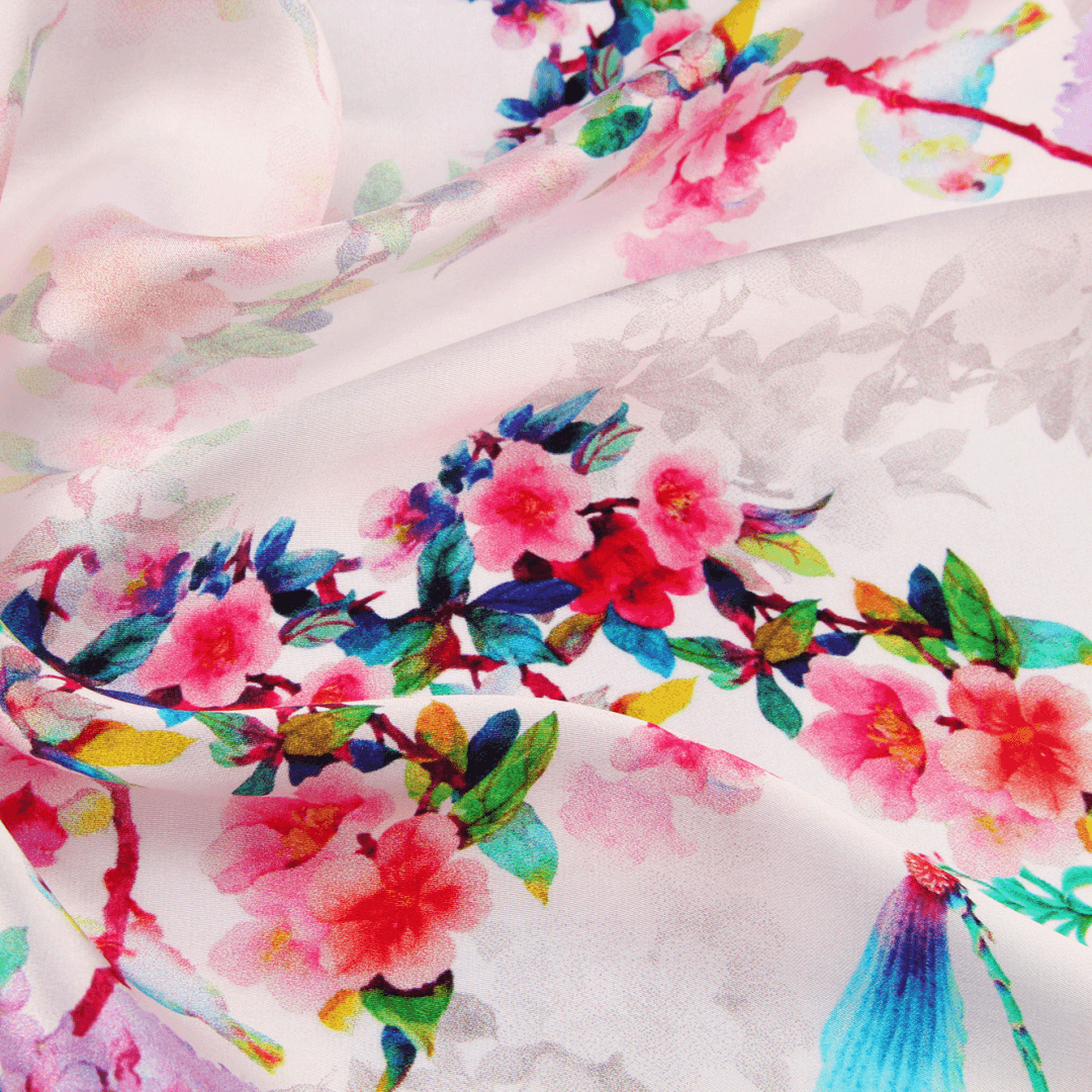 Small Square Silk Scarf|Versatile|Pink Delight - Vshine Silk and Shine Fashion Accessories