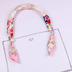 Small Square Silk Scarf|Versatile|Pink Delight - Vshine Silk and Shine 
