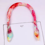 Small Square Silk Scarf|Versatile|Red Pastel - Vshine Silk and Shine 