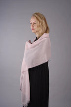 Extra Large Finest Cashmere Shawl Light Pink - Vshine Silk and Shine 