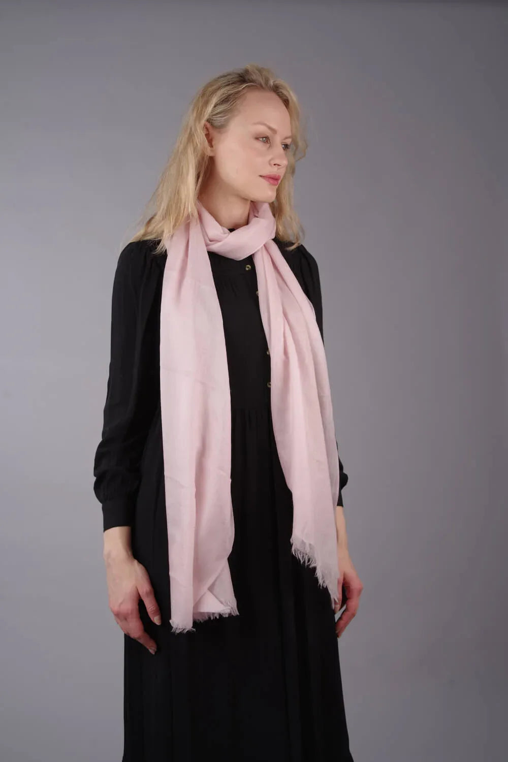 Extra Large Finest Cashmere Shawl Light Pink - Vshine Silk and Shine 