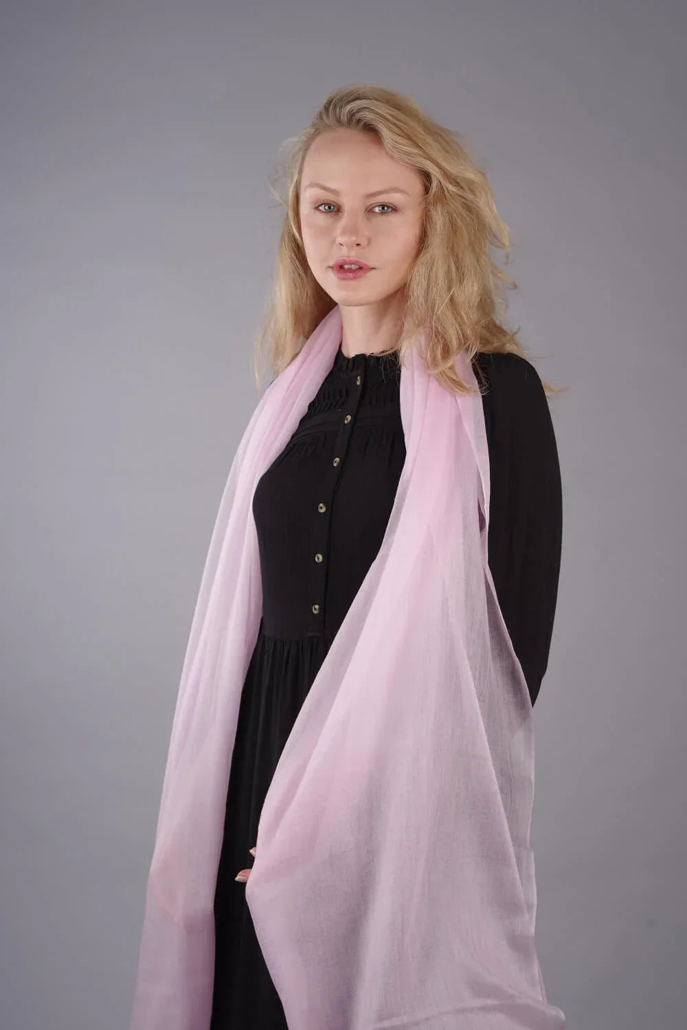 Extra Large Finest Cashmere Shawl Light Pink - Vshine Silk and Shine 