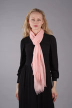 Extra Large Finest Cashmere Shawl Peach - Vshine Silk and Shine 
