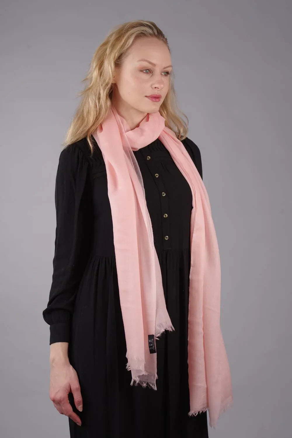 Extra Large Finest Cashmere Shawl Peach - Vshine Silk and Shine 