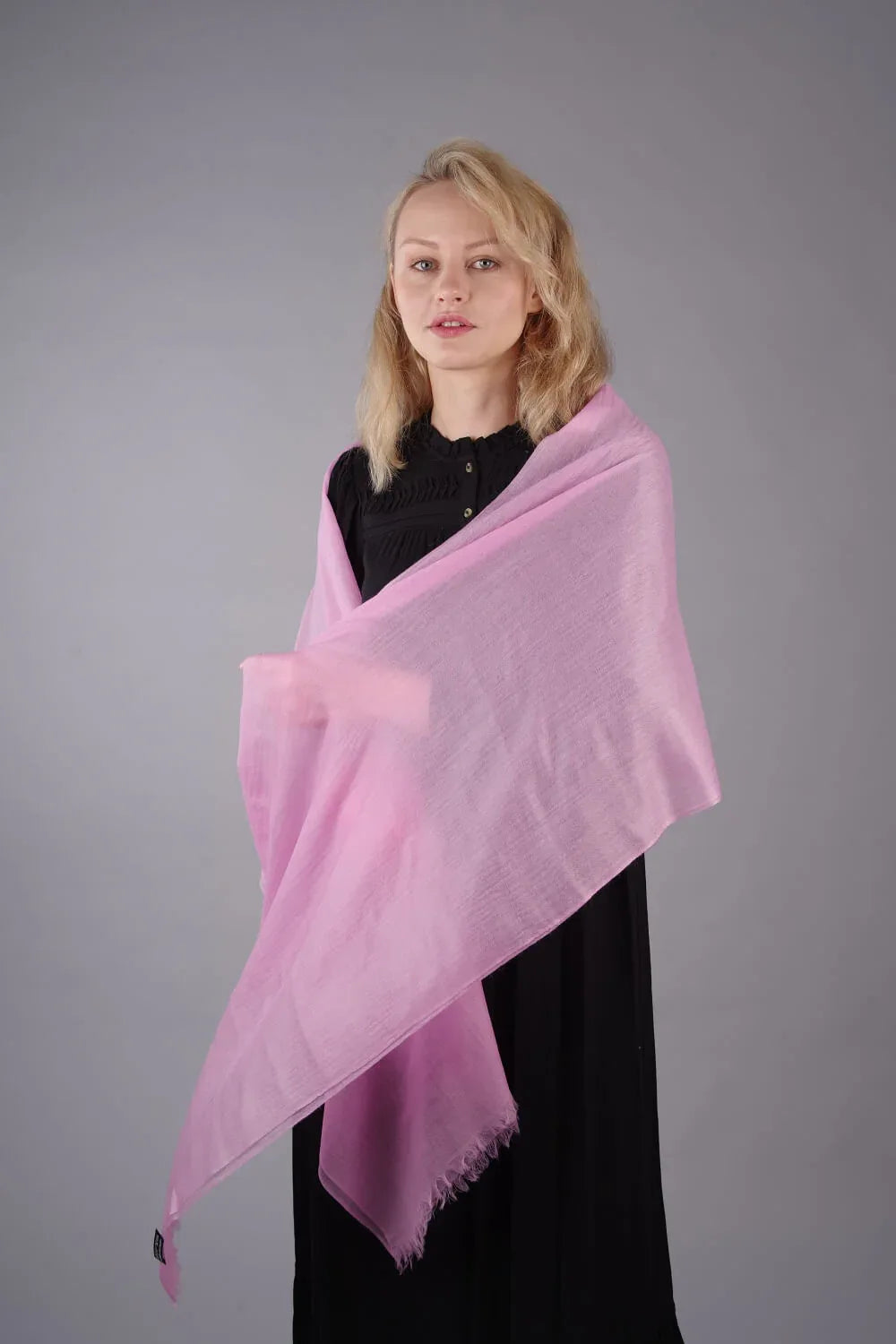 Extra Large Finest Cashmere Shawl Bright Pink - Vshine Silk and Shine 