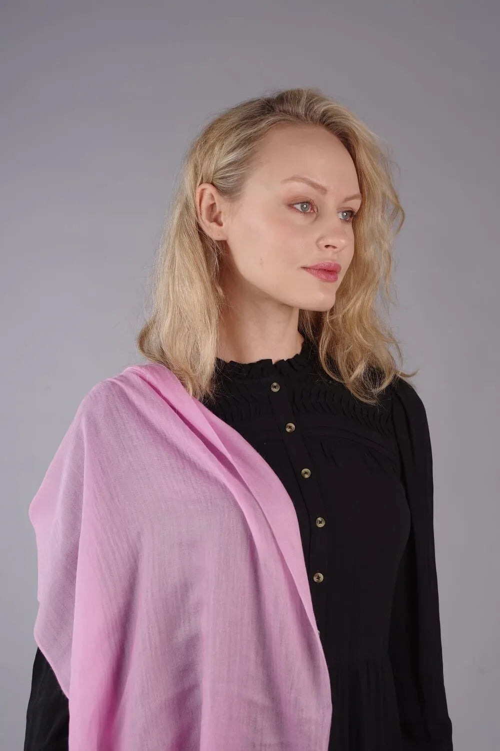 Extra Large Finest Cashmere Shawl Bright Pink - Vshine Silk and Shine 