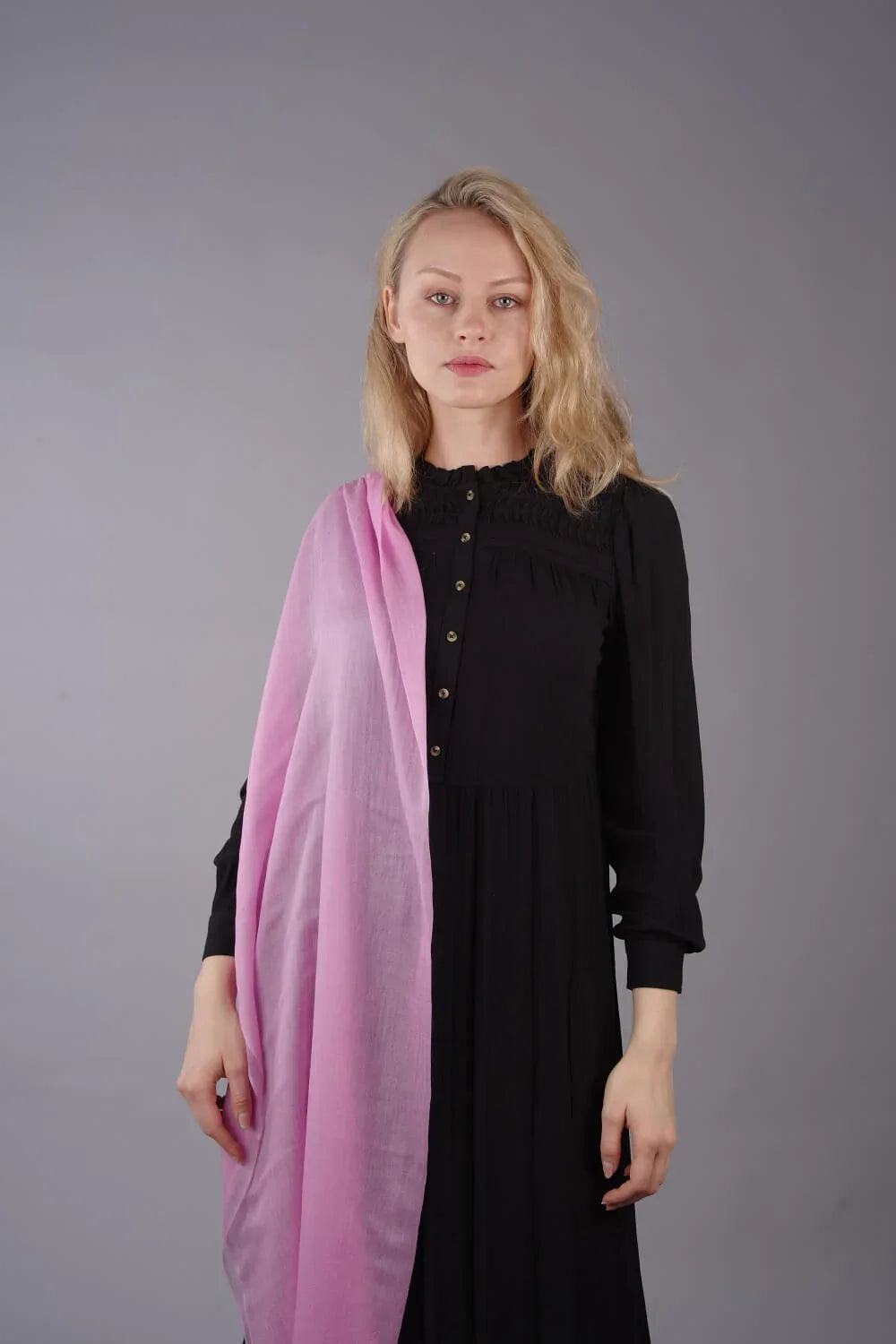 Extra Large Finest Cashmere Shawl Bright Pink - Vshine Silk and Shine 