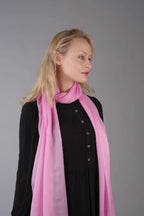 Extra Large Finest Cashmere Shawl Bright Pink - Vshine Silk and Shine 