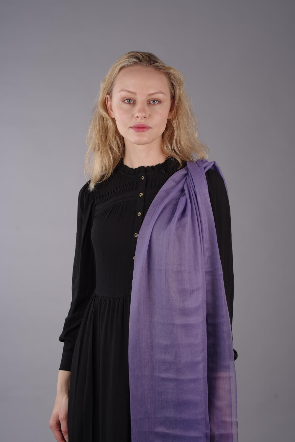 Extra Large Finest Cashmere Shawl Purple - Vshine Silk and Shine 