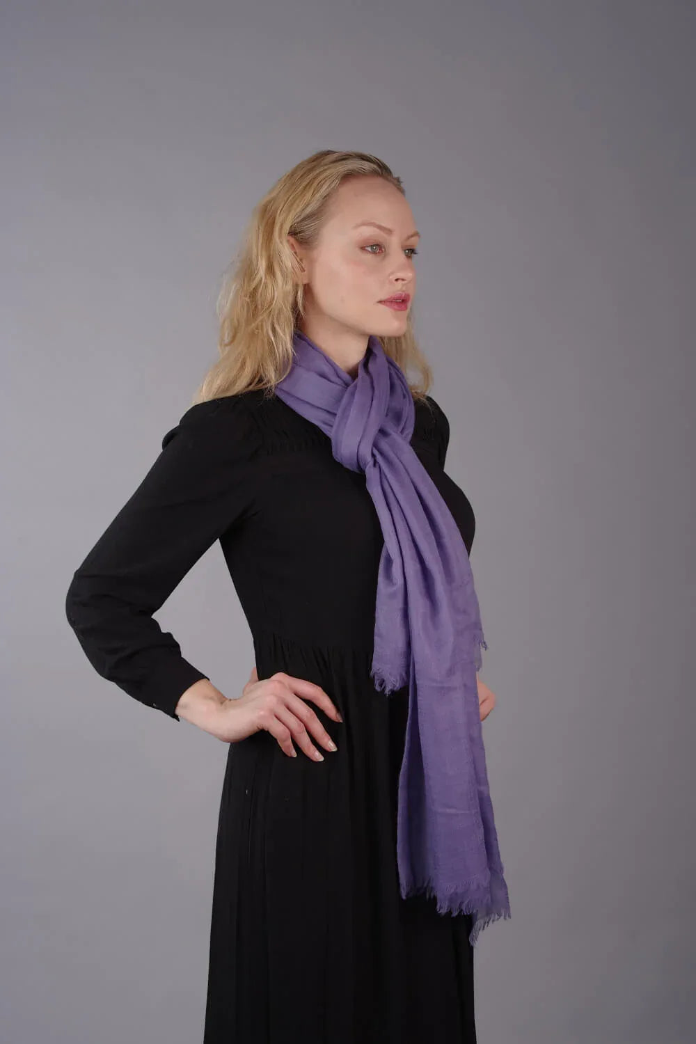 Extra Large Finest Cashmere Shawl Violet - Vshine Silk and Shine 