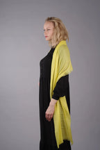 Extra Large Finest Cashmere Shawl Yellow - Vshine Silk and Shine 