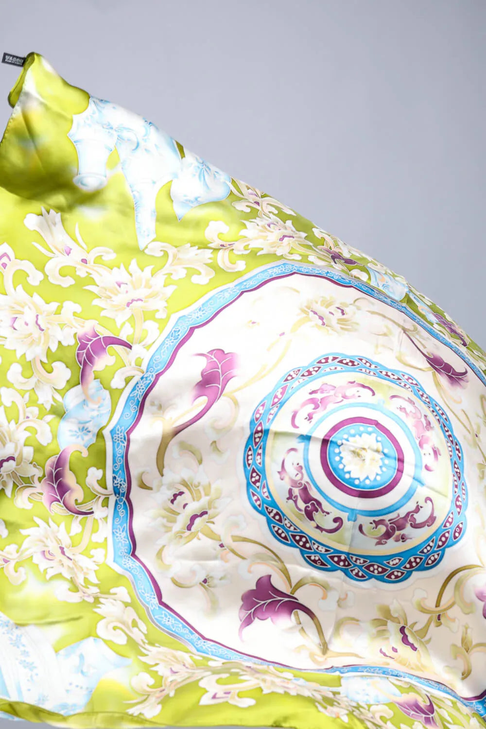 Limited Edition Hand Painted Silk Scarf| Yellow - Vshine Silk and Shine 