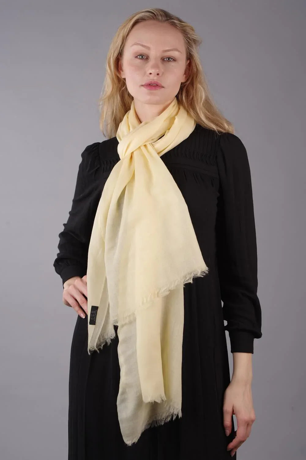 Extra Large Finest Cashmere Shawl Cream - Vshine Silk and Shine 