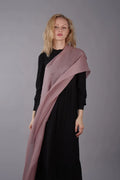 Extra Large Finest Cashmere Shawl Silver Pink - Vshine Silk and Shine 