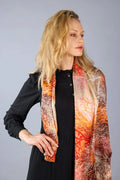 Rainbow Range| Large Silk Scarf Coral Red - Vshine Silk and Shine 