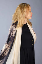 Rainbow Range| Large Silk Scarf Python Print Natural - Vshine Silk and Shine 