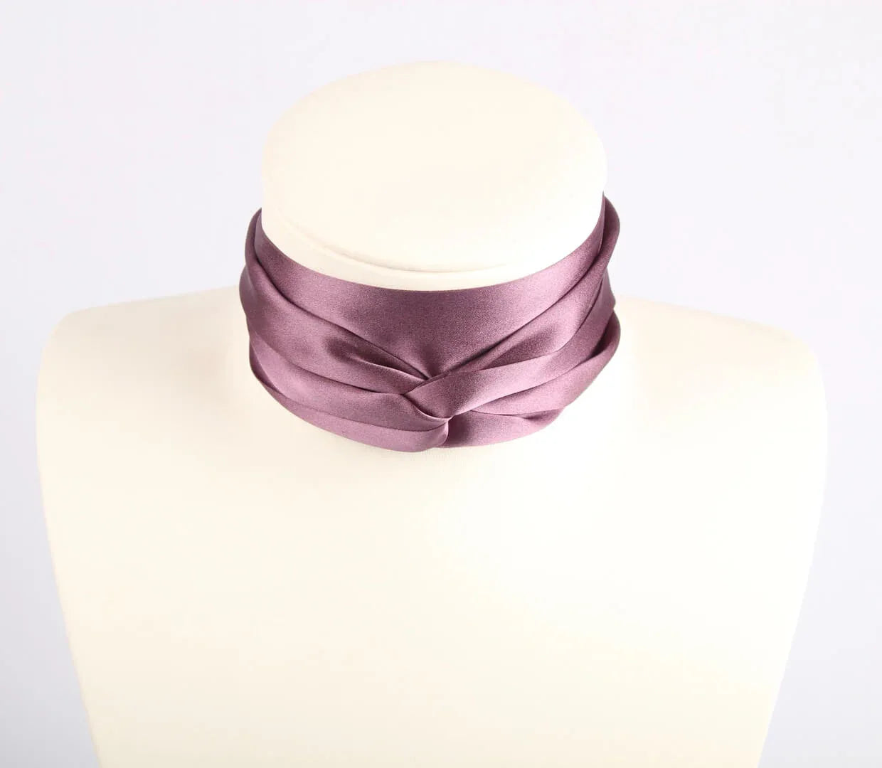 Skinny Satin Mulberry Silk Scarf Dusty Pink - Vshine Silk and Shine 