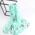 Silk Scarf Collections|Blossom Range|Mint Green - Vshine Silk and Shine 