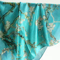 Oil Paint Silk Scarf| Almond Blossom - Vshine Silk and Shine 