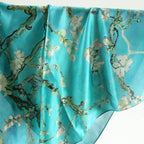 Oil Paint Silk Scarf| Almond Blossom - Vshine Silk and Shine 
