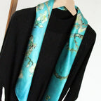 Oil Paint Silk Scarf| Almond Blossom - Vshine Silk and Shine 