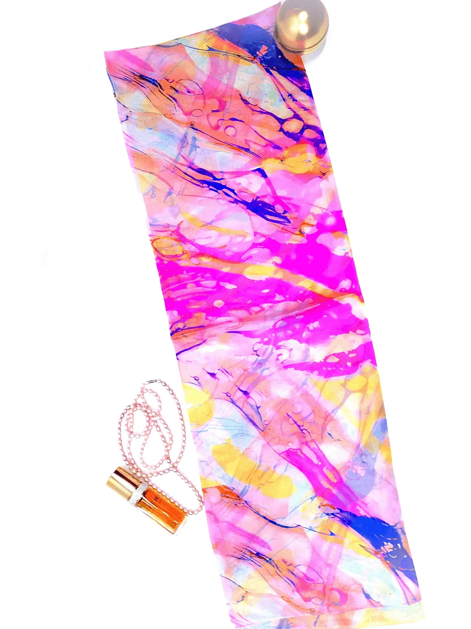 Rainbow Range| Large Silk Scarf Pink Delight - Vshine Silk and Shine 