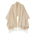 100% Cashmere Shawl in Beige - Vshine Silk and Shine 