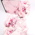 Silk Scarf Collections|Blossom Range|Magnolia|Pink - Vshine Silk and Shine 