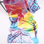 Silk Scarf Collections|Blossom Range|Rainbow Design|Long Silk Scarf - Vshine Silk and Shine 
