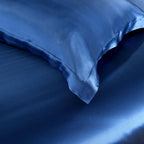 Luxury Silk and Shine Bedding Set Pure Lux Neutral Tone Dark Blue - Vshine Silk and Shine 