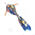 Limited Edition Extra Large Silk Scarf Blue - Vshine Silk and Shine 