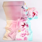 Silk Scarf Collections|Blossom Range|Joy Design|Pink|Long Silk Scarf - Vshine Silk and Shine 