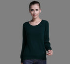 Pure Cashmere Crew Neck Jumper - Vshine Silk and Shine 
