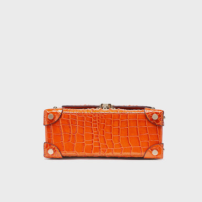 Vshine Silk and Shine Moc Cro Handbag Orange