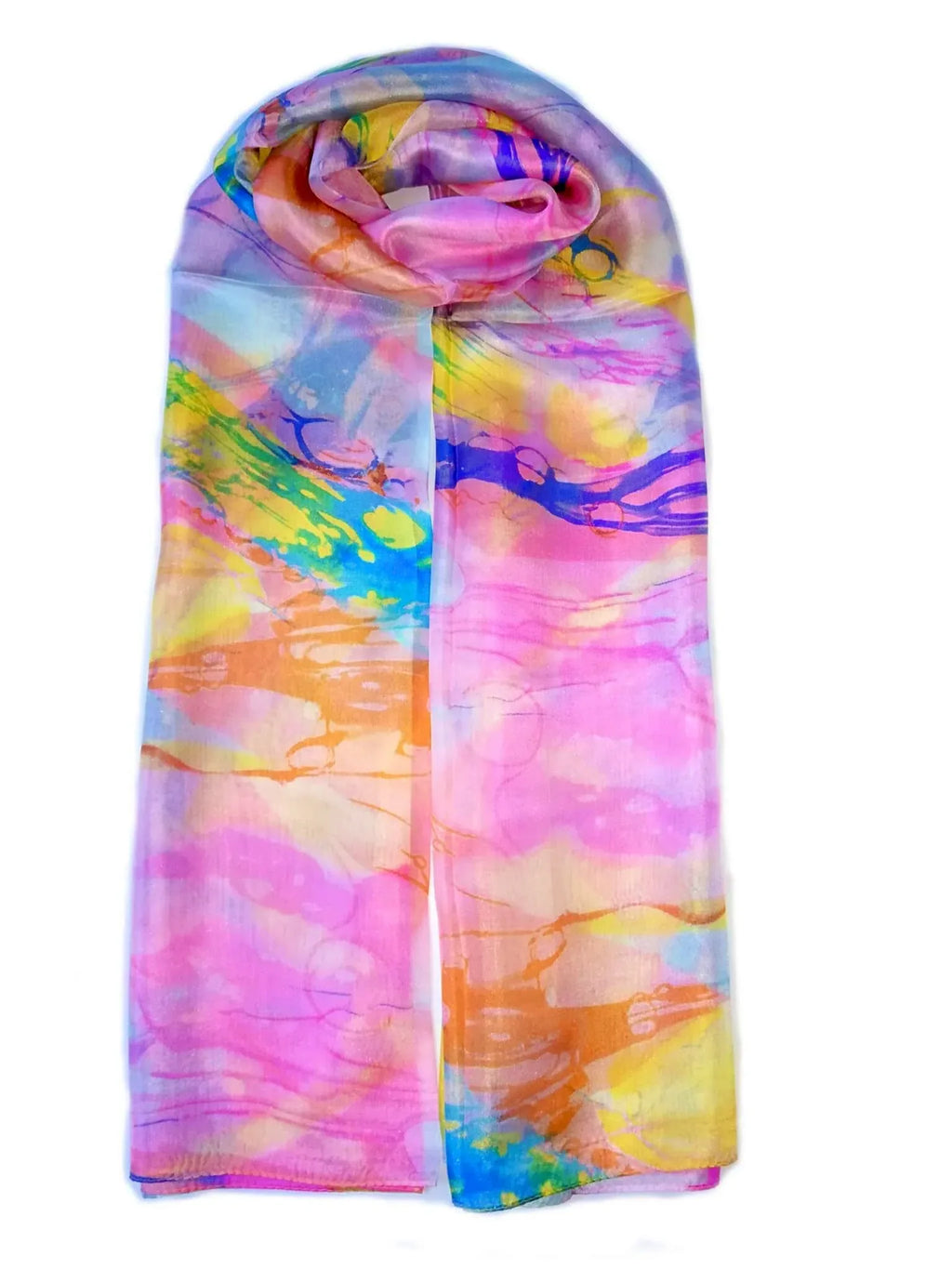 Rainbow Range| Large Silk Scarf Pink Delight - Vshine Silk and Shine 