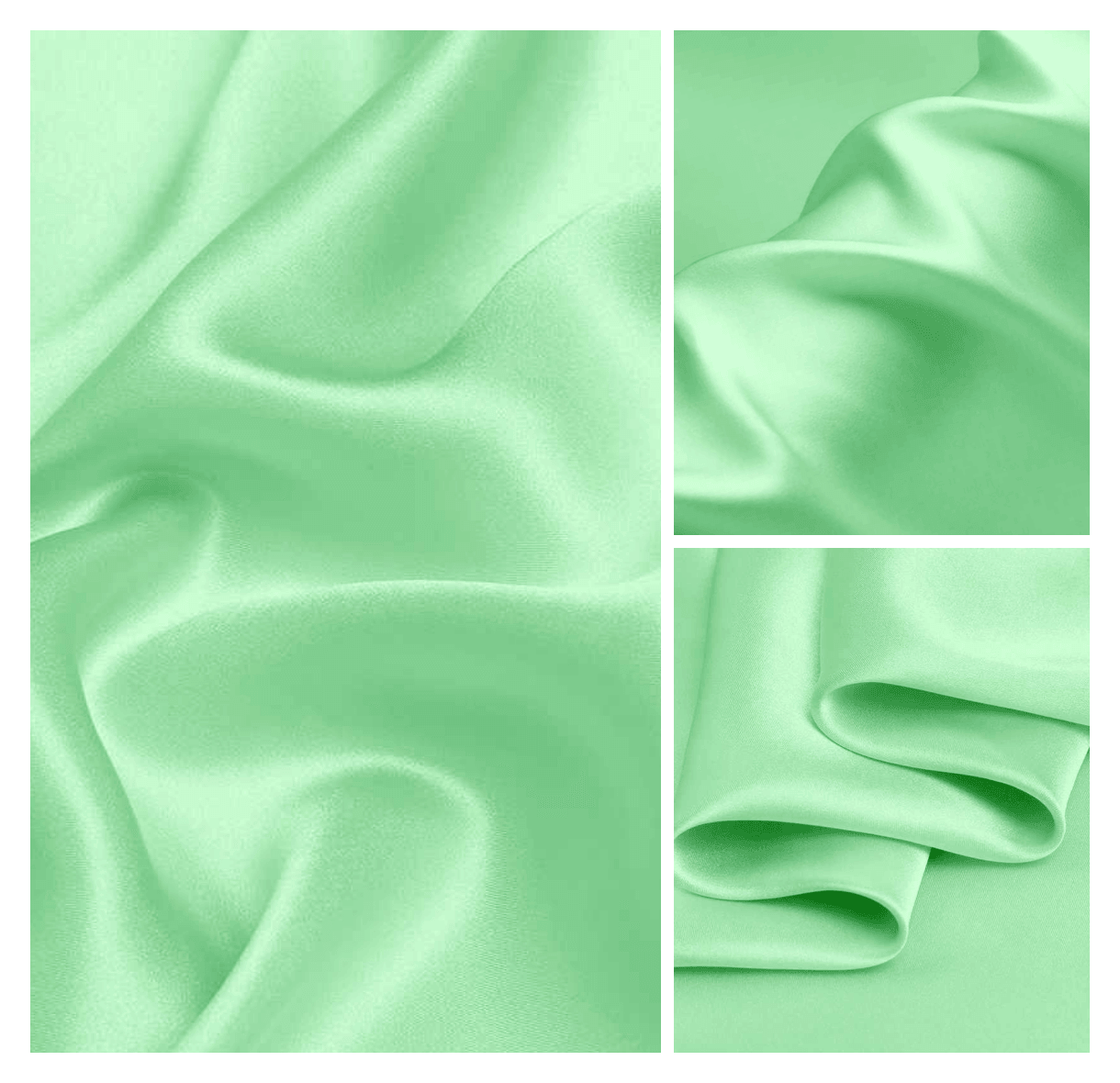 100% Mulberry Silk Pillowcases Envelope Pale Green - Vshine Silk and Shine 