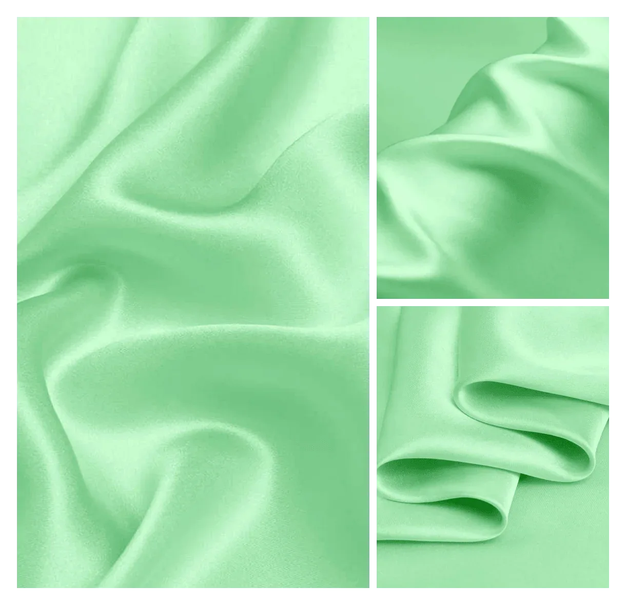 100% Mulberry Silk Pillowcases Envelope Pale Green - Vshine Silk and Shine 