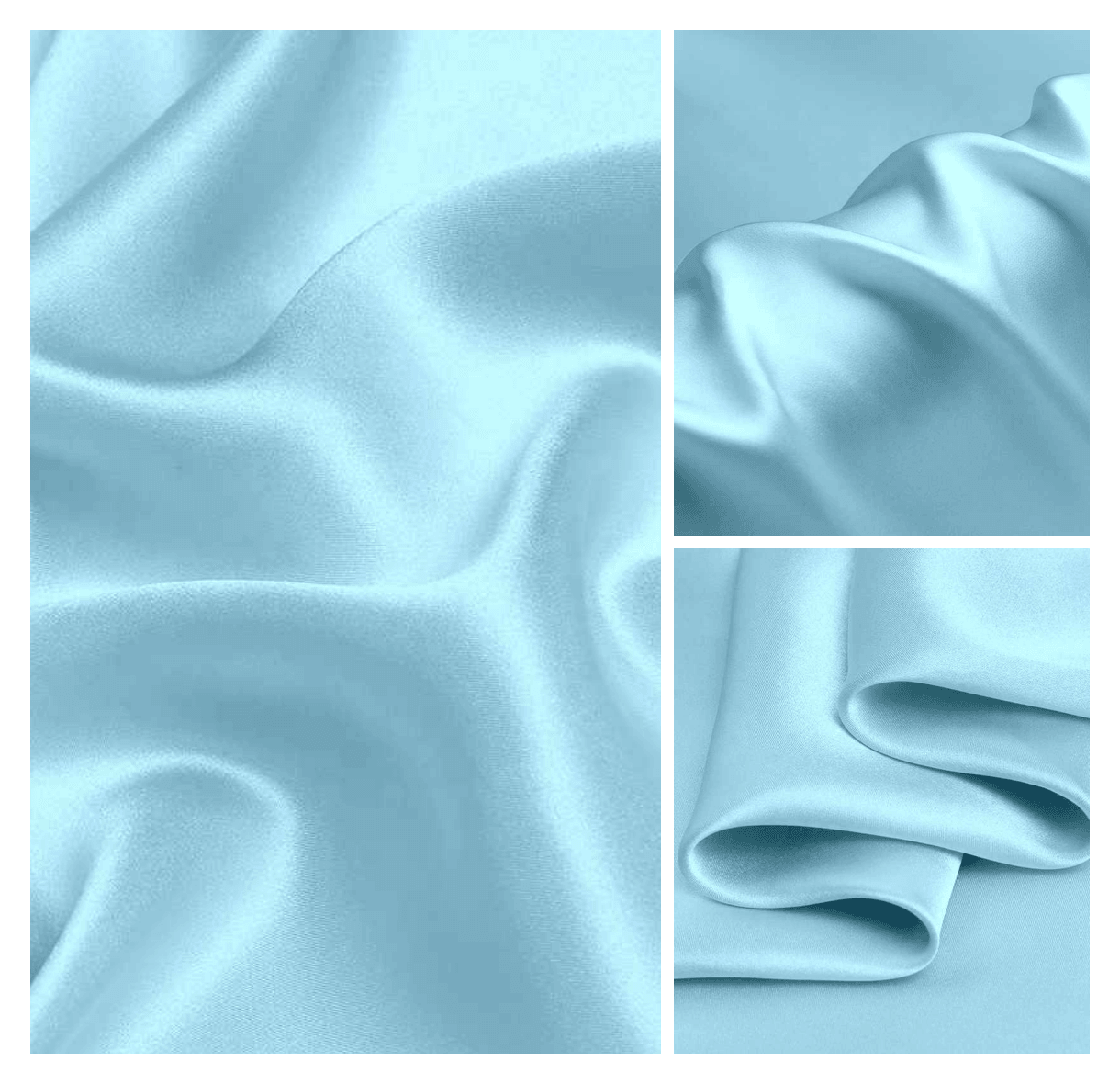 100% Mulberry Silk Pillowcases Envelope Sky Blue - Vshine Silk and Shine 