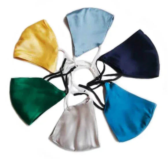 Unisex| Adult| 100% mulberry Silk| double layer| face covering| masks - Vshine Silk and Shine 