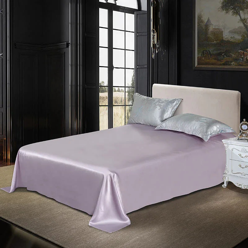 Luxury Silk and Shine Bedding Set Pure Lux Silver Grey - Vshine Silk and Shine 