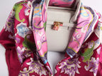 Limited Edition Hand Painted Silk Scarf| Pink - Vshine Silk and Shine 