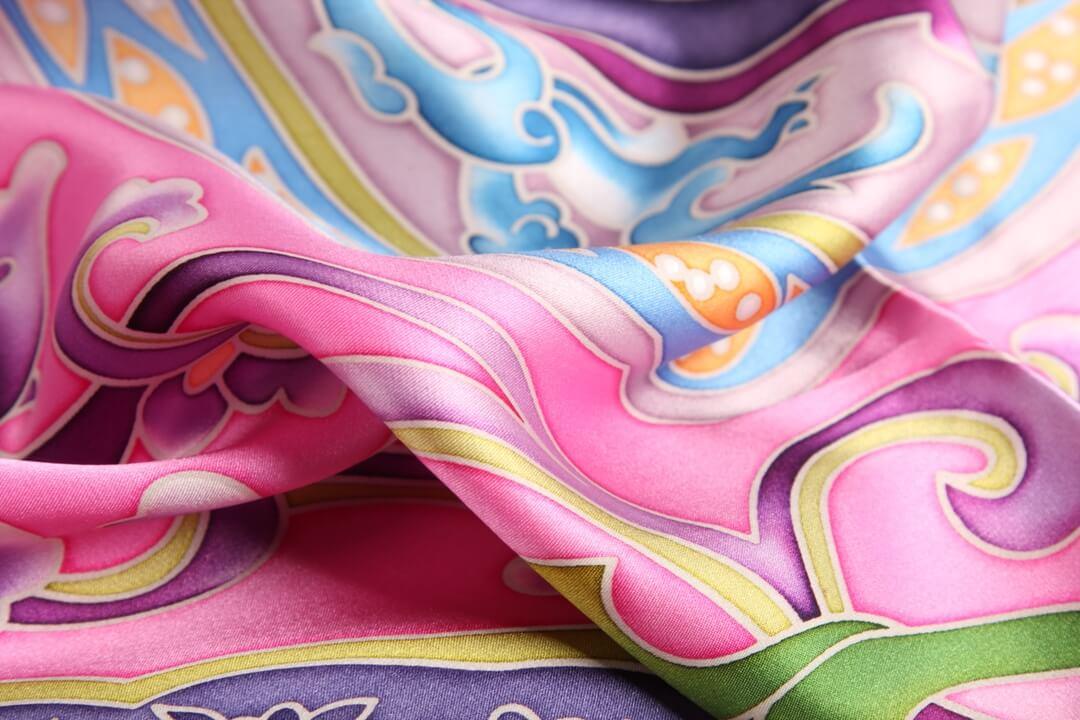 Limited Edition Hand Painted Silk Scarf| Pink - Vshine Silk and Shine 